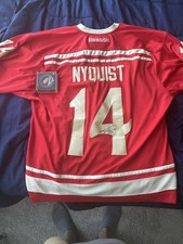 Signed Gustav Nyquist Detroit Red Wings Reebok 2014 Nhl Winter Classic Jersey XL