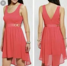 Urban Outfitters - Sparkle & Fade - Coral Dress-Size 6 EUC
