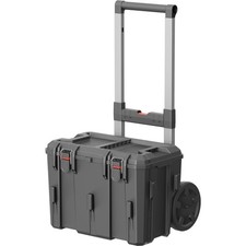 Rolling Tool Box Storage Modular Stackable Wheels Telescoping Handle Black Rolling Tool Box Storage Modular Stackable Wheels Telescoping Handle Black