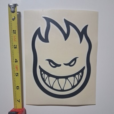 Spitfire Wheels Jumbo Bighead Sticker, Rare Window Decal Clear Black (NOS)