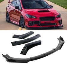 Glossy Black Front Bumper Lip Splitter Spoiler Body Kit For Subaru Wrx 2010-2021 Glossy Black Front Bumper Lip Splitter Spoiler Body Kit For Subaru Wrx 2010-2021