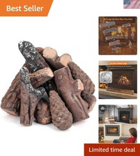 Set 10 pezzi piccoli tronchi a gas in ceramica per eleganti caminetti da interno ed esterno