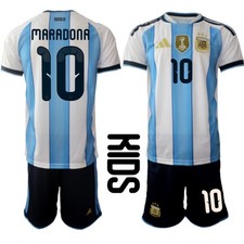 Children's casual sportswear short-sleeved classic blue Messi 10 jersey