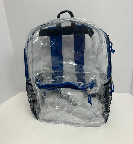 Plecak See Through School Stadium Festival Duży wytrzymały .5MM Przezroczysty - Zdjęcie 1 z 10