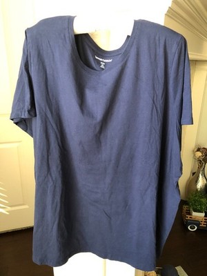 Woman Within Navy Blue Short Sleeve Top - Size 3X / 30/32