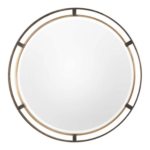 Uttermost 09332 Carrizo 36" Diameter Circular Framed Bathroom - Bronze - Picture 3 of 5