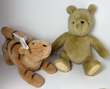 Gund UK Classic WINNIE THE POOH BEAR  TIGGER Plush Stuffed Animal Vtg Disney
