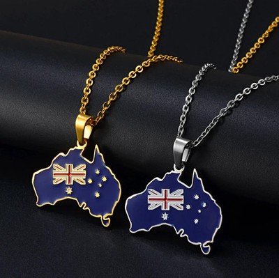 Australia Map Pendant Necklace