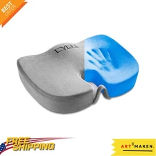 High-Density Gel-Enhanced Seat Cushion for Tailbone Relief - Soft & Supportive