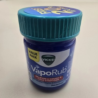 Vicks VapoRub Chest Rub Ointment Cough Relief Cold Aches Pains 25g +5g Extra=30