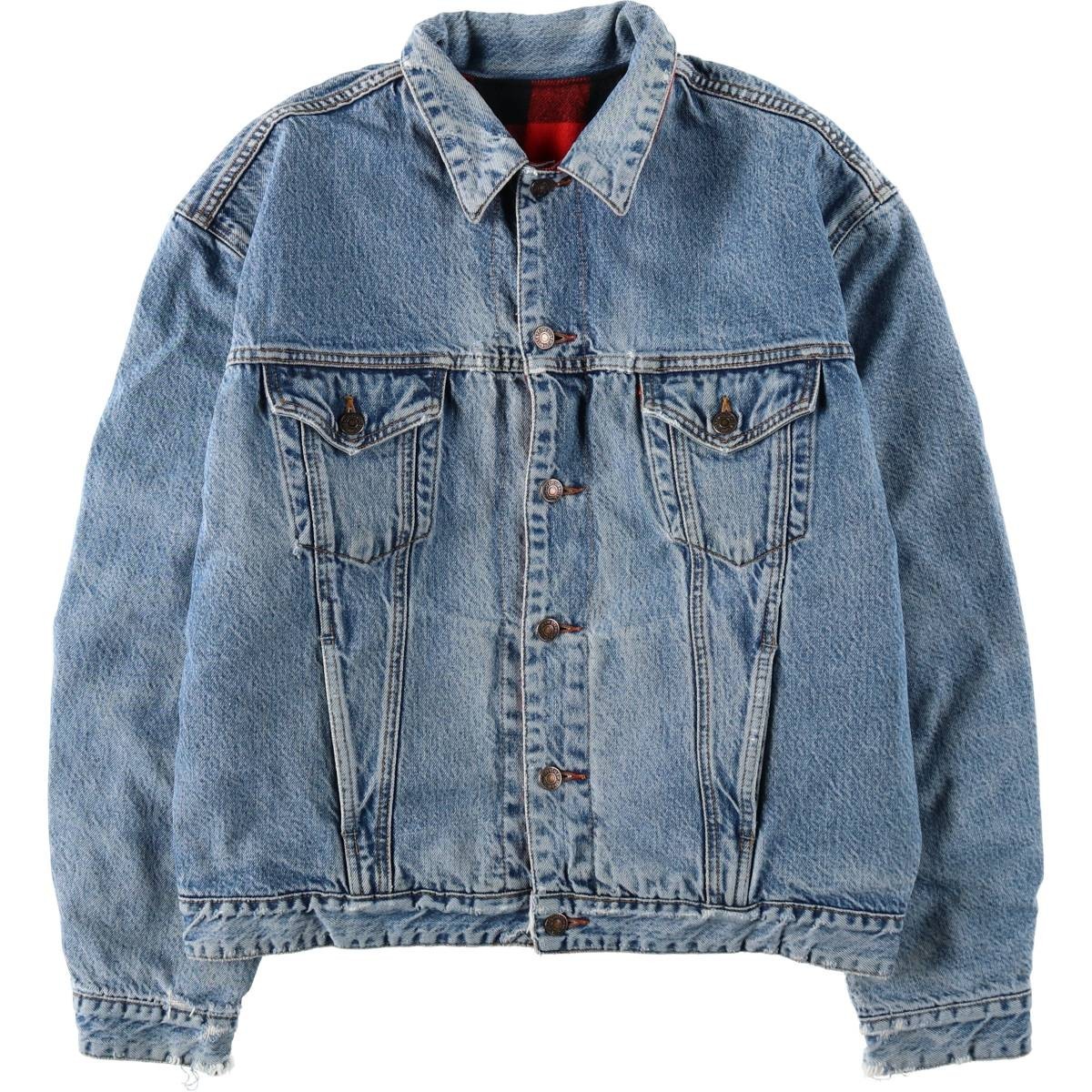Vintage 80'S Levi's Orange Tab Reversible Buffalo Check Denim