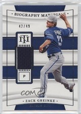 2022 Panini National Treasures Biography Materials 42/49 Zack Greinke 00ht