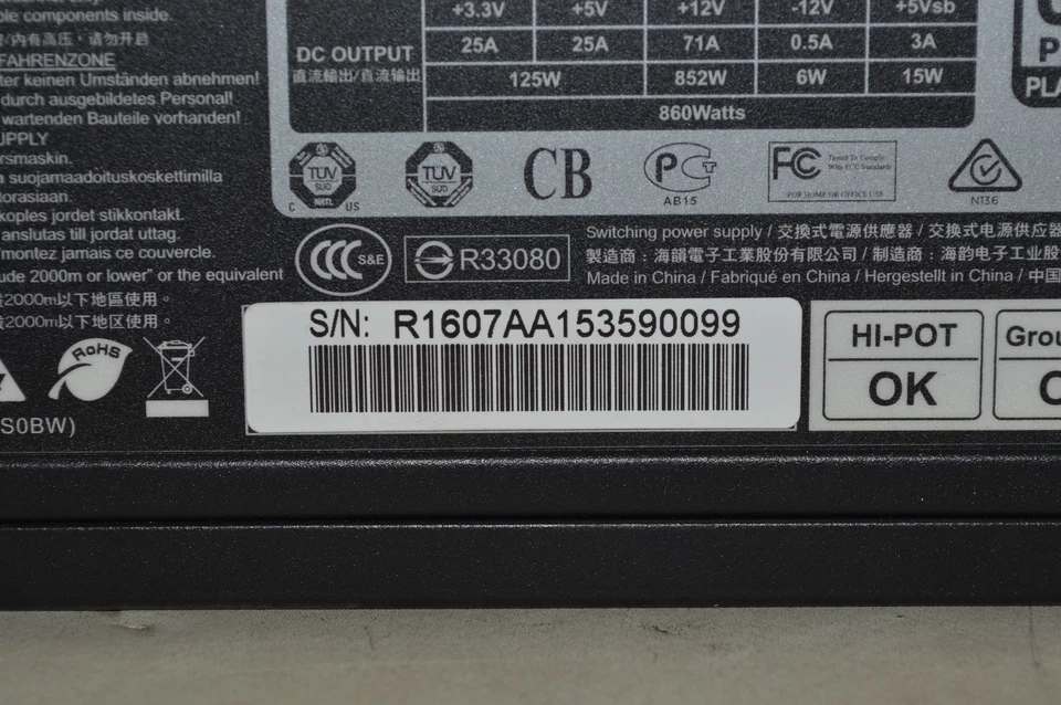 Seasonic Platinum 860 Watt 80+ Plus ATX SS-860XP Power Supply PSU - Image 4 of 4