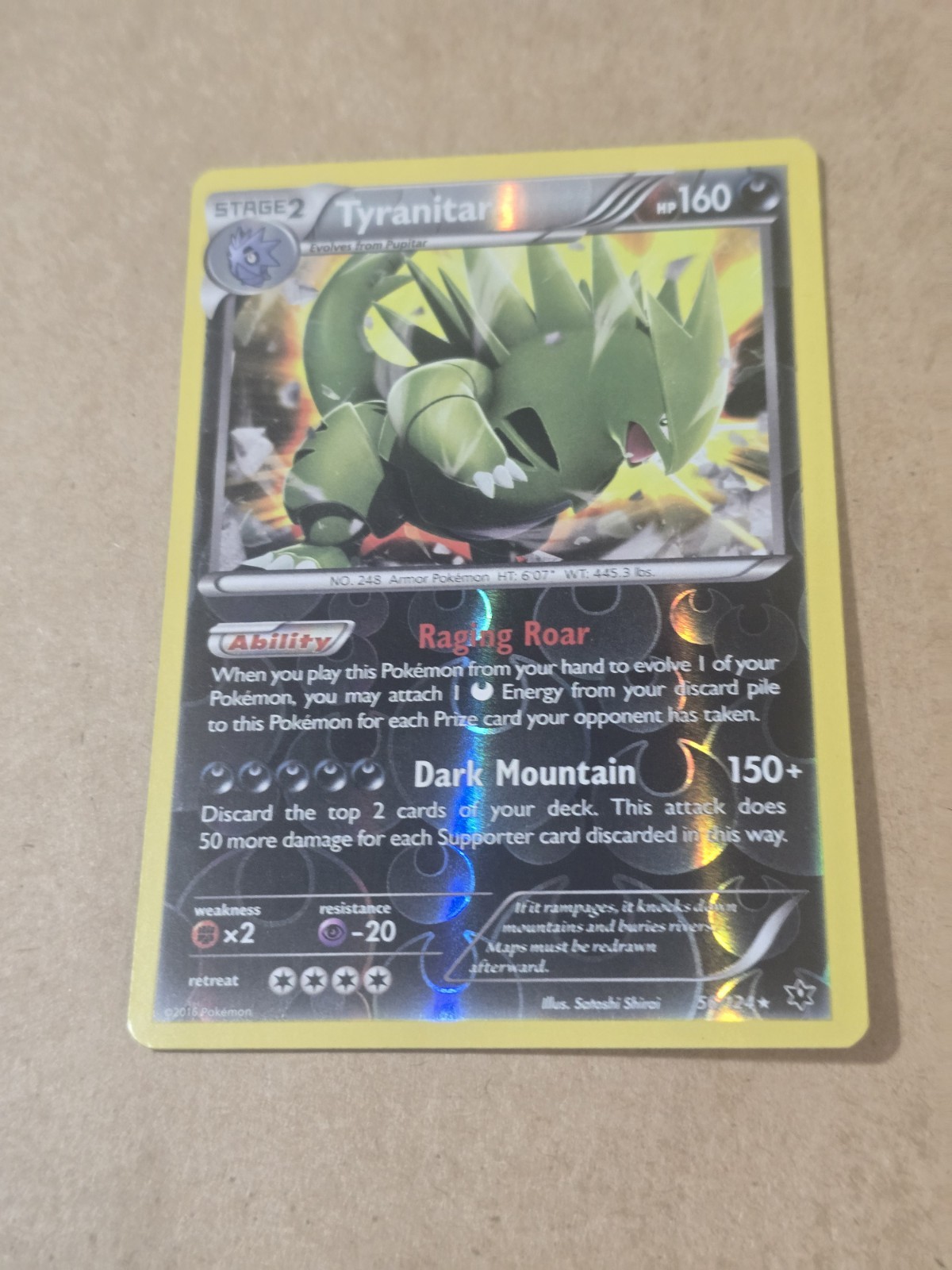 Tyranitar Holo Rare Reverse Holo XY - Fates Collide 56/124 LP Pokémon TCG