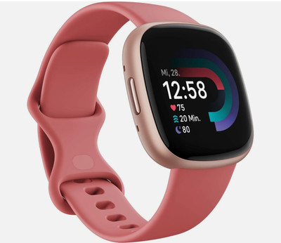 Google Fitbit Versa4 Smartwatch Rose Damen Fitness Telefon Android Verp beschäd