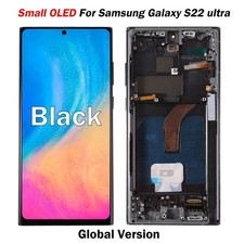 For Samsung Galaxy S22 Ultra 5G S908B/E OLED Display Screen Assembly Black Frame