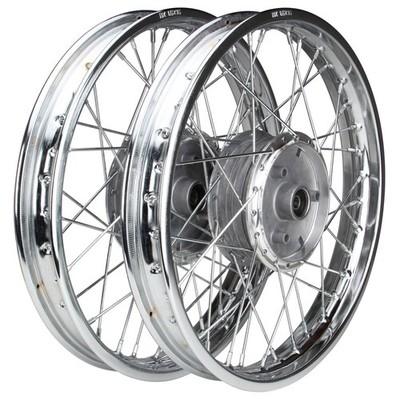 2 Felgen Rad Speichenrad verchromt 1,6x16 für Simson S50 S51 S70  KR51 Schwalbe