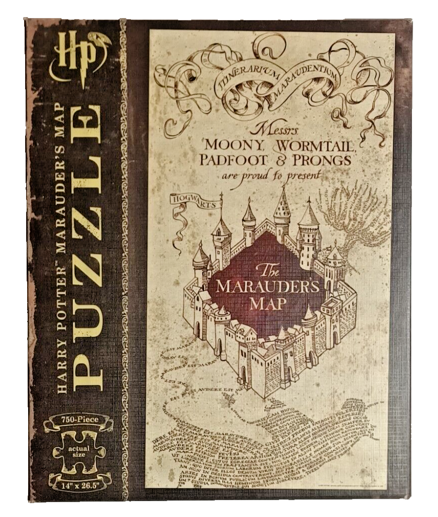 The Marauder's Map 750 Piece Jigsaw Puzzle Harry Potter COMPLETE