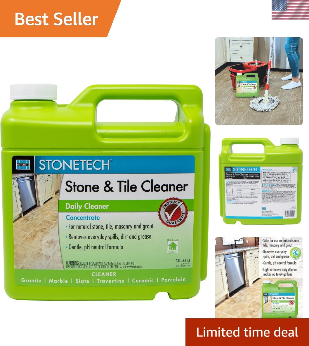 Eco-Friendly Neutral pH Stone Tile Cleaner Liquid 1 Gallon for Daily Use