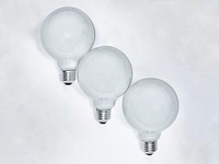 3 X Globe GlüHlampe 100W E27 Opal G80 80Mm GlüHbirne Lampe Dimmbar!!!