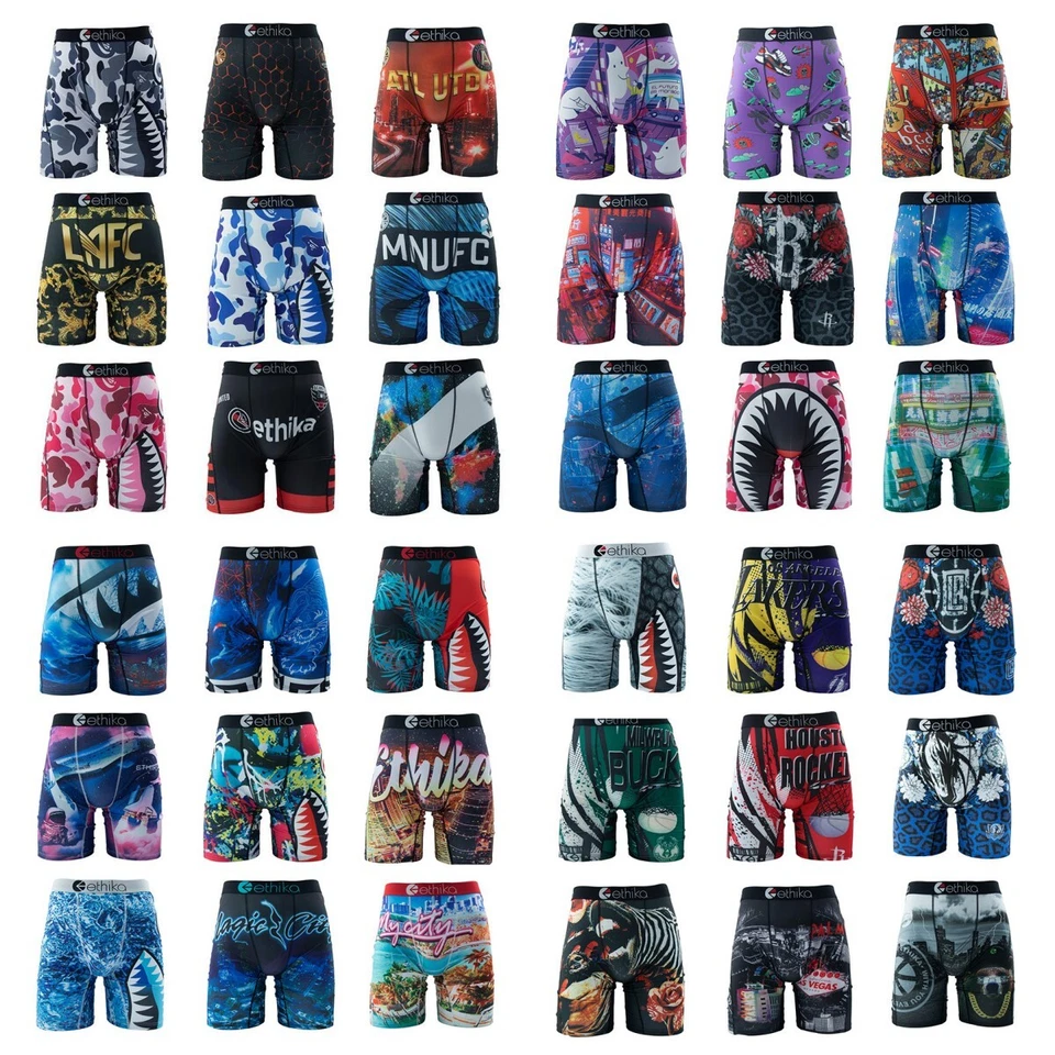 Nuevo paquete de 5 calzoncillos boxer Ethika The Staple para hombre (color aleatorio) Foto 3 de 3