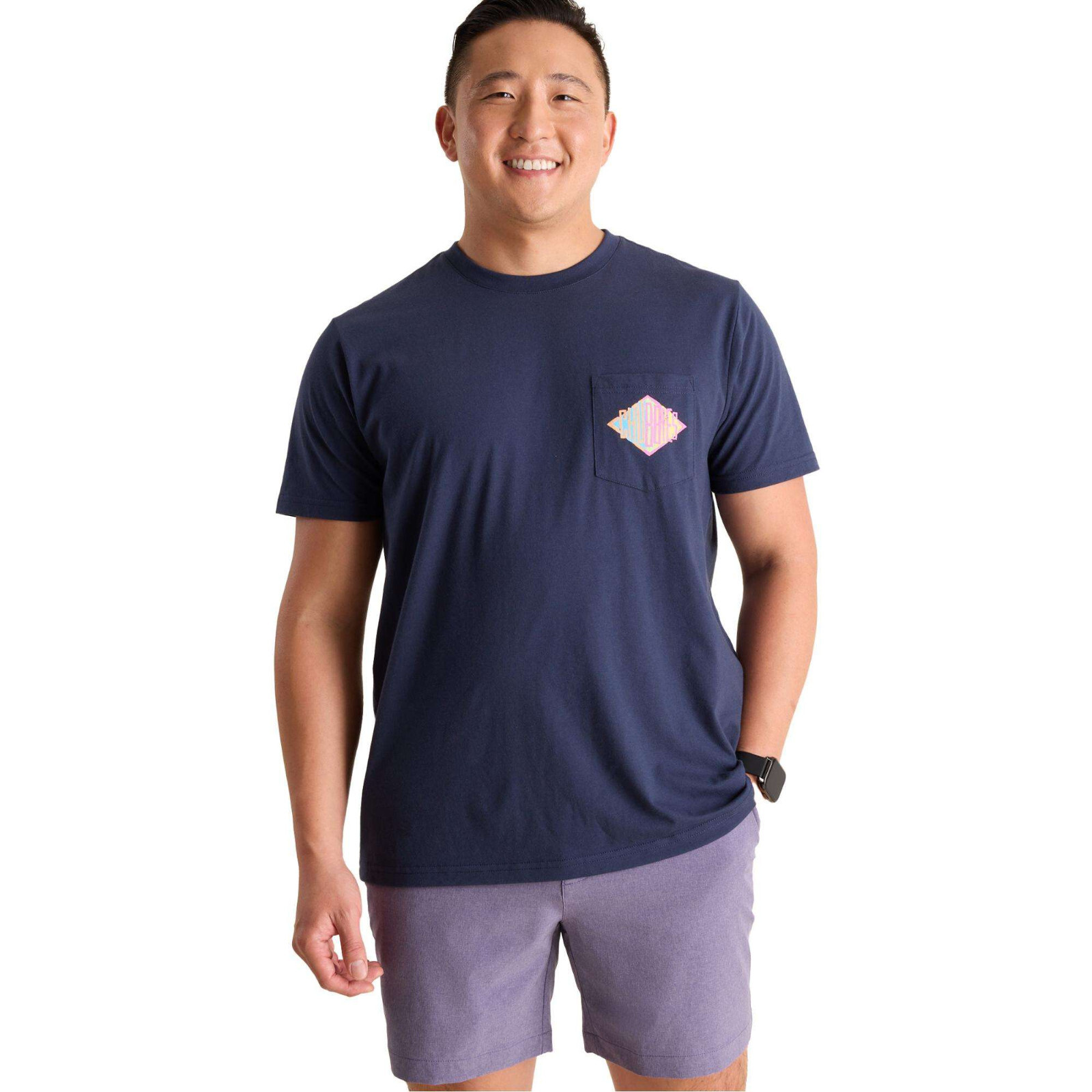 Мужская футболка Chubbies Must Have с карманами и коротким рукавом темно-синий XXL 3590₽