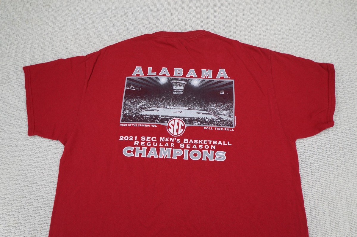 Alabama Crimson Tide Shirt Men Extra Large 2021 Basketball SEC Champions