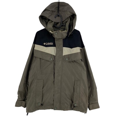 Columbia Sportkleidung Firma Braune Jacke Mantel mit Kapuze GRÖSSE S