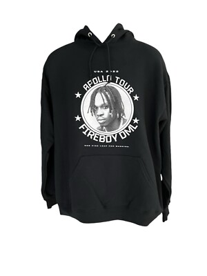 Fireboy dml apollo tour men's L double-sided hoodie 2022 usa tour