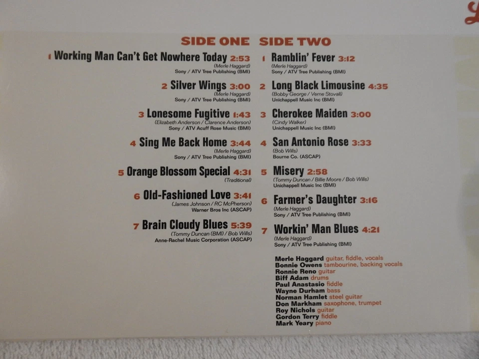 Merle Haggard "Live from Austin TX" BRAND NEW Orange & Black Splatter Vinyl DVD - Image 4 of 4