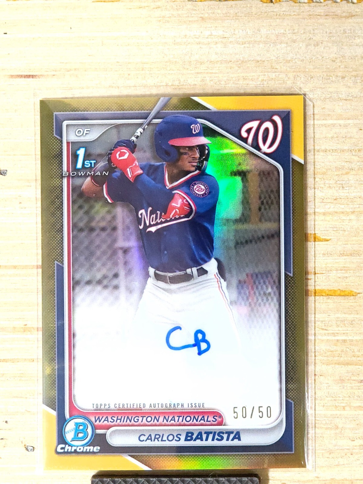 2024 Bowman Chrome Prospect Autographs Carlos Batista #CPA-CB Gold 50/50