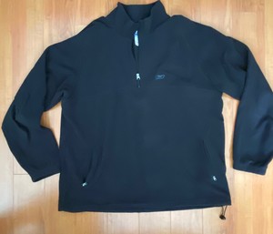 Reebok Mens XXL Pullover 1/4-Zip Collared Fleece Pullover Sweater-Black | eBay