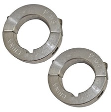 Set of 2, 1-3/8" 1.375 Aluminum Split Locking Collar, Go Kart Minibike Parts