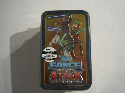 Force Attax Clone Wars - Serie 4 - CAJA DE ESTAÑO - ALEMÁN - STAR WARS lata embalaje original nuevo - Imagen 1 de 1