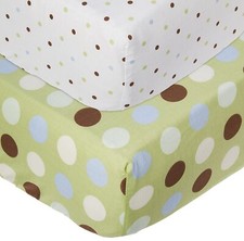 Little Bedding by NoJo Jungle Pals Crib or Toddler Sized Sheets Pack of 2