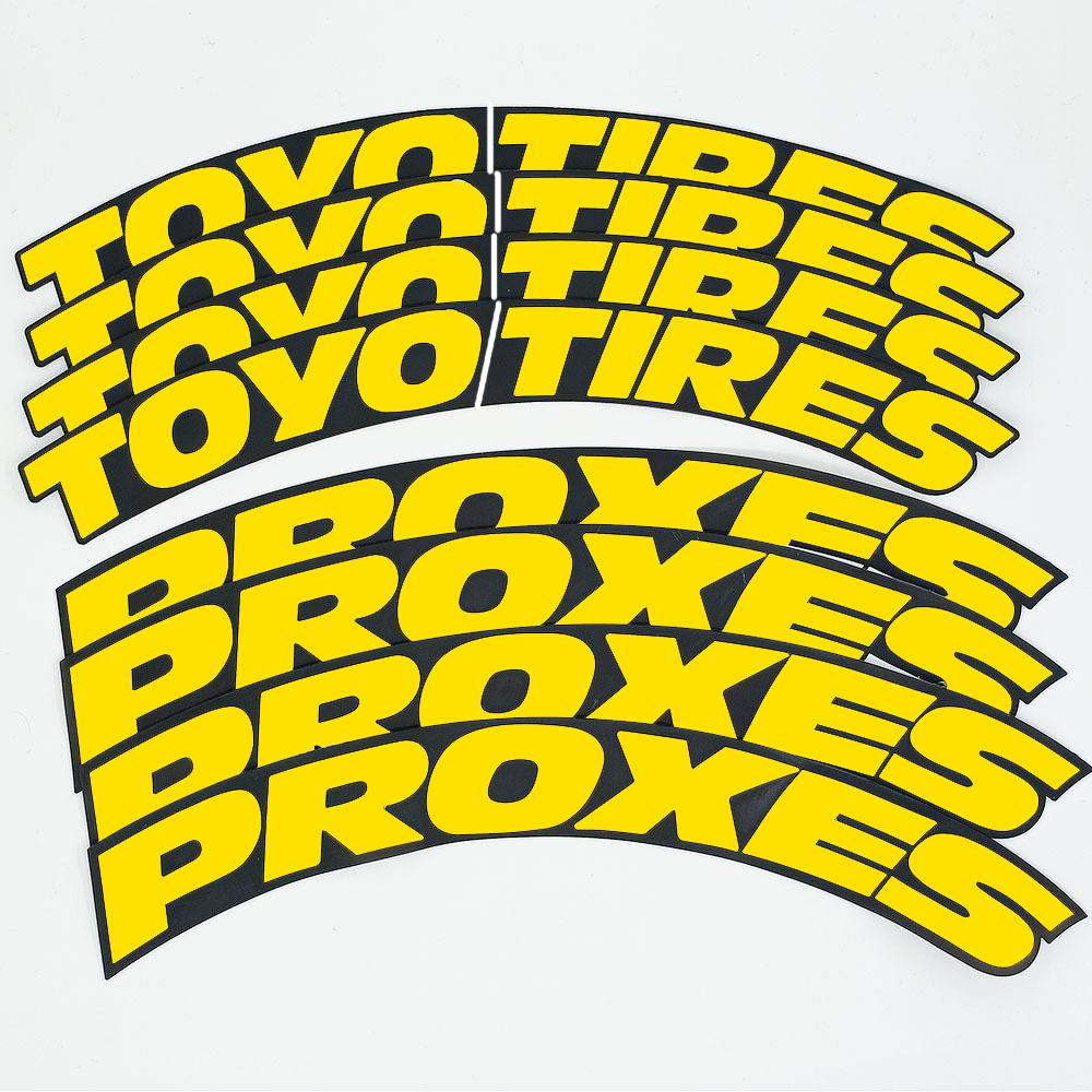 Permanent TOYO TIRES PROXES Tire Letters Sticker 1.38'' 15''-24
