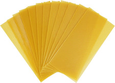 Hoja de base recubierta de cera de abejas amarilla 30 PIEZAS, hoja de base encerada 16