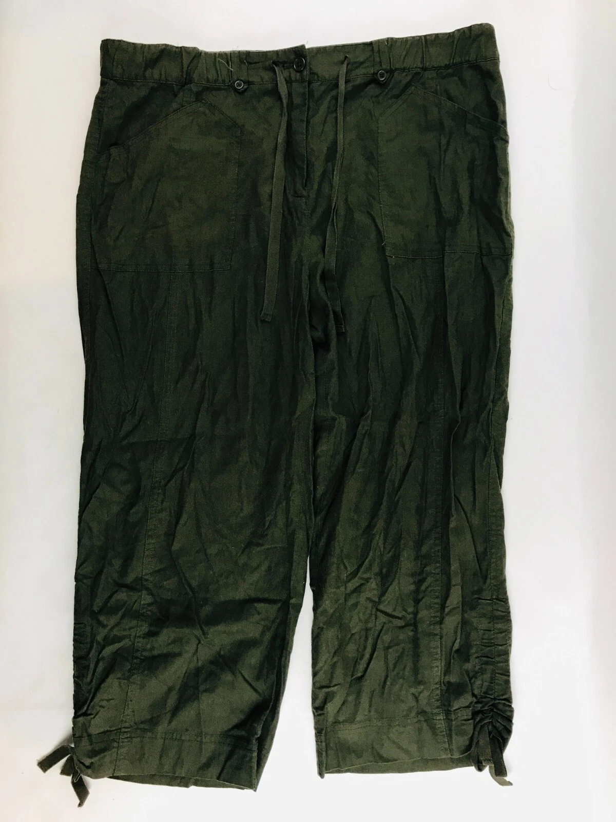 Jones New York Capri Pants, Women's Size 14, Green, Pockets