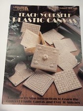 Plastic Canvas Teach Yourself Leisure Arts Craft Leaflet Booklet Vintage 1420