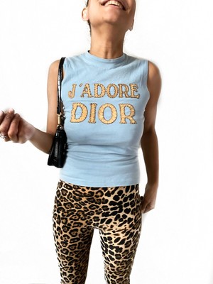 Christian Dior By John Galliano Blue J Adore Dior Top Xxs Xs Ebay