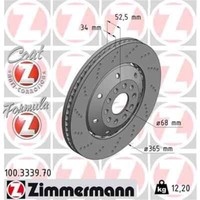 2X Zimmermann Formula Z Bremsscheibe 100.3339.70