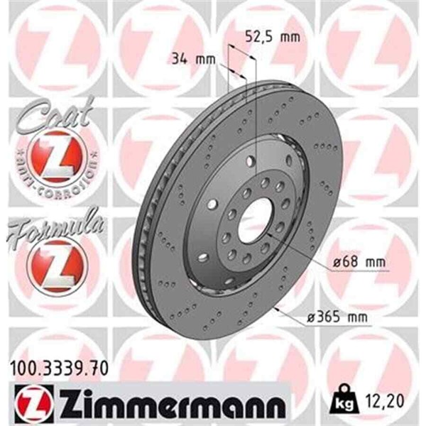 2X Zimmermann Formula Z Bremsscheibe 100.3339.70-image