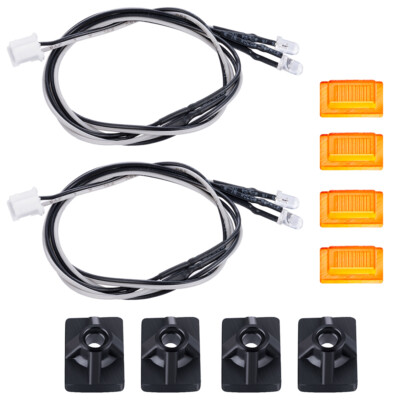 1/2/5/10X Side Skirt Light LED Side Marker Lamp fr Tamiya 1/14 R470 R620 Trailer