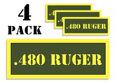 480 RUGER Ammo Can Label Stickers Decal Ammunition (4 pack)