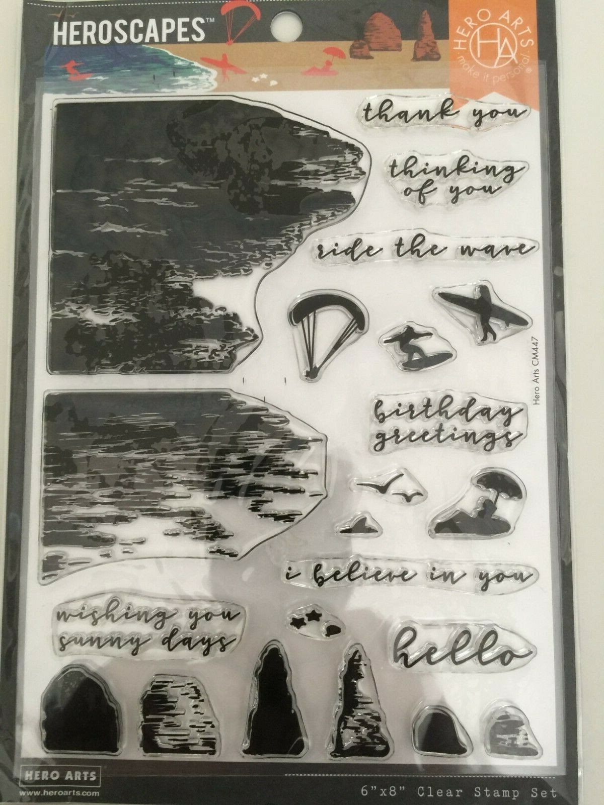 Hero Arts Heroscapes Clear Stamp Set Beach Heroscape NEW 85700926942 | eBay
