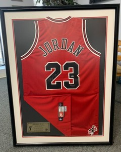 michael jordan signed jersey framed