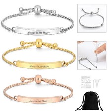 Always In My Heart Bar Urn Pendant Funeral Cremation Jewelry for Ashes Bracelets