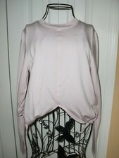 Women's ATHLETA PINK THUMB HOLE V-BOTTOM ADJUSTABLE SIDES SWEATER Size XXS