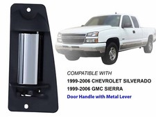 Outer Metal Door Handle For 99 - 06 Silverado Sierra Extended Cab Rear Driver