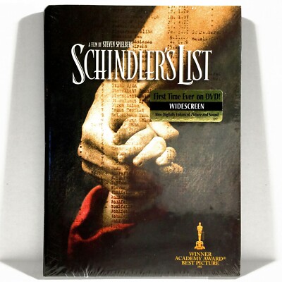 Schindler's List (DVD, 1993, Widescreen, Digipak Ed) Brand New ! 